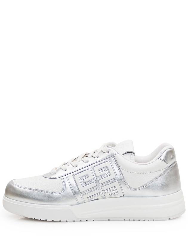 G4 Embroidery Logo Low Top Sneakers Silver - GIVENCHY - BALAAN 5