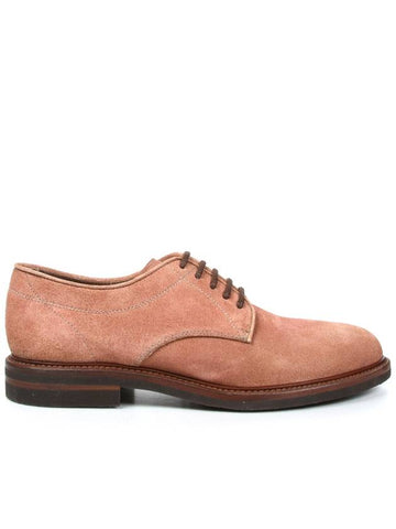 Terracotta Suede Derby 44 - BRUNELLO CUCINELLI - BALAAN 1