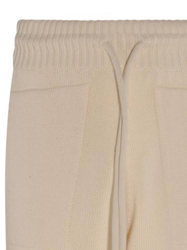 Diag Stripe Knitted Track Pants Ivory - OFF WHITE - BALAAN 4