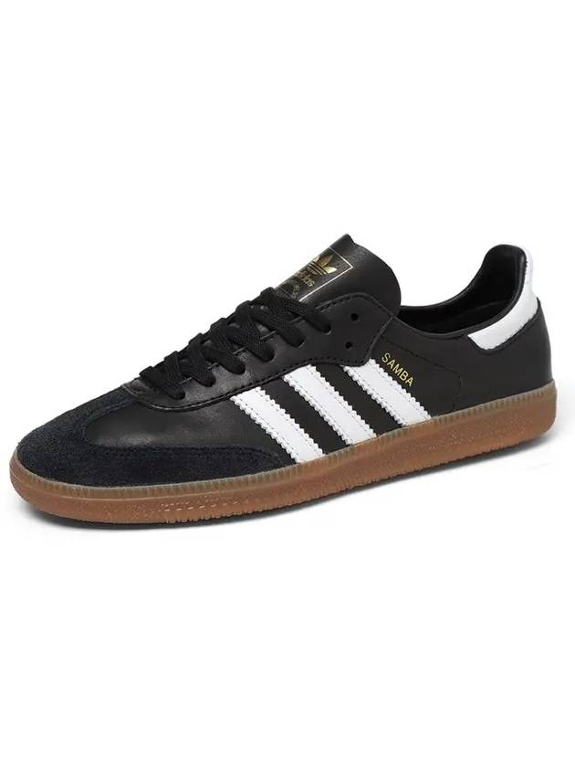 Samba Decon Leather Low Top Sneakers Core Black - ADIDAS - BALAAN 5