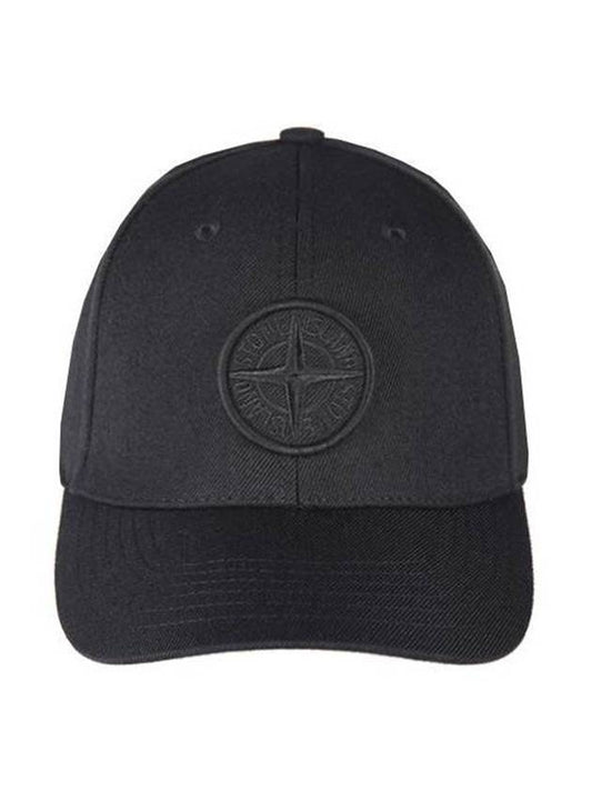 Logo Patch Ball Cap Black - STONE ISLAND - BALAAN.