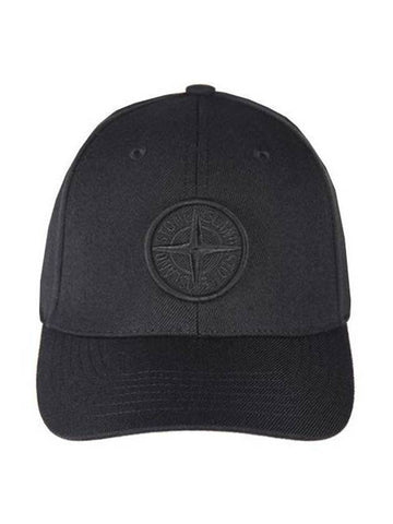 Logo Patch Ball Cap Black - STONE ISLAND - BALAAN 1