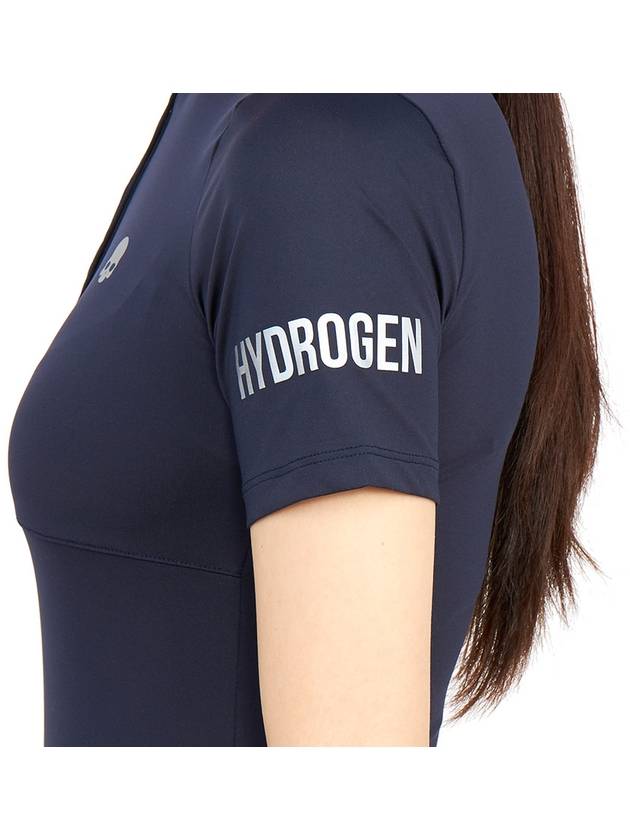 Women's Golf Serafino Classic Short Sleeve PK Shirt Navy - HYDROGEN - BALAAN 10