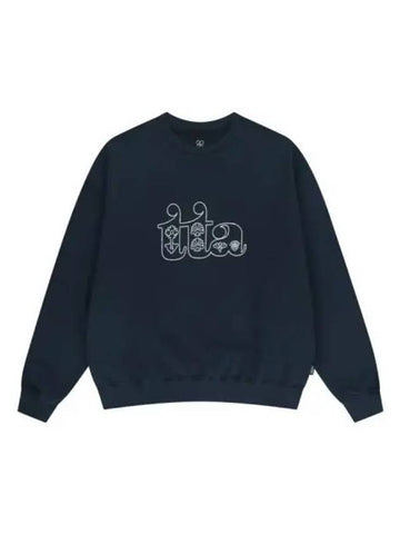 Tow Toe Archive Garden Logo Crew Neck Navy - TOWTOW.ARCHIVE - BALAAN 1