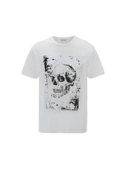 Skull Print Short Sleeve T-Shirt White - ALEXANDER MCQUEEN - BALAAN 2