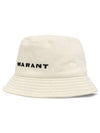 Embroidered Logo Bucket Hat Ecru - ISABEL MARANT - BALAAN 4