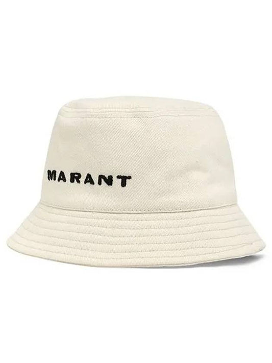 Embroidered Logo Bucket Hat Ecru - ISABEL MARANT - BALAAN 2