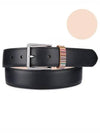 Signature Striped Leather Belt Black - PAUL SMITH - BALAAN 2