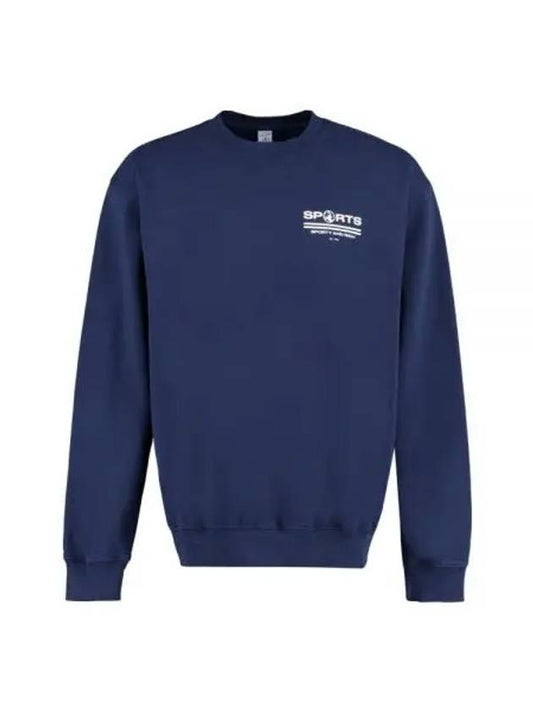 Sports Logo Crew Neck Sweatshirt Navy - SPORTY & RICH - BALAAN 2