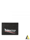 Logo Printing Leather Card Wallet Black - BALENCIAGA - BALAAN 2