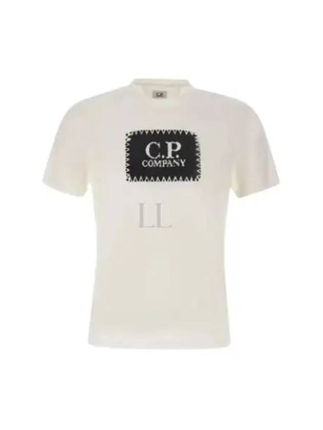 30/1 Jersey Label Style Logo Short Sleeve T-Shirt White - CP COMPANY - BALAAN 2