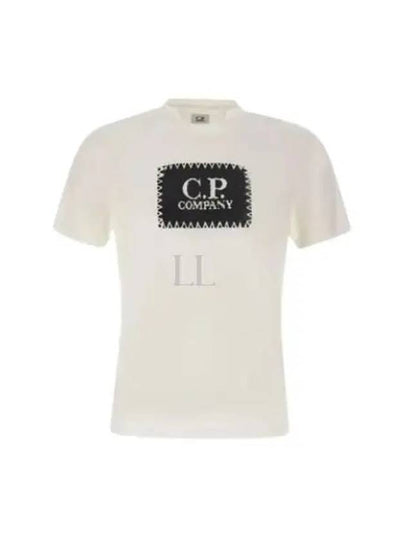 30/1 Jersey Label Style Logo Short Sleeve T-Shirt White - CP COMPANY - BALAAN 2