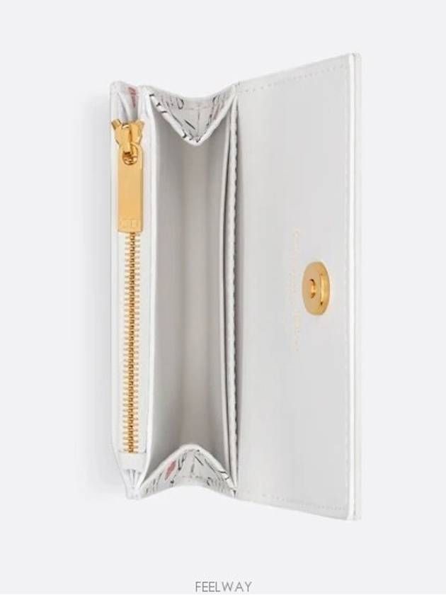 Dioramour Dior Caro Glycine Wallet White - DIOR - BALAAN 3