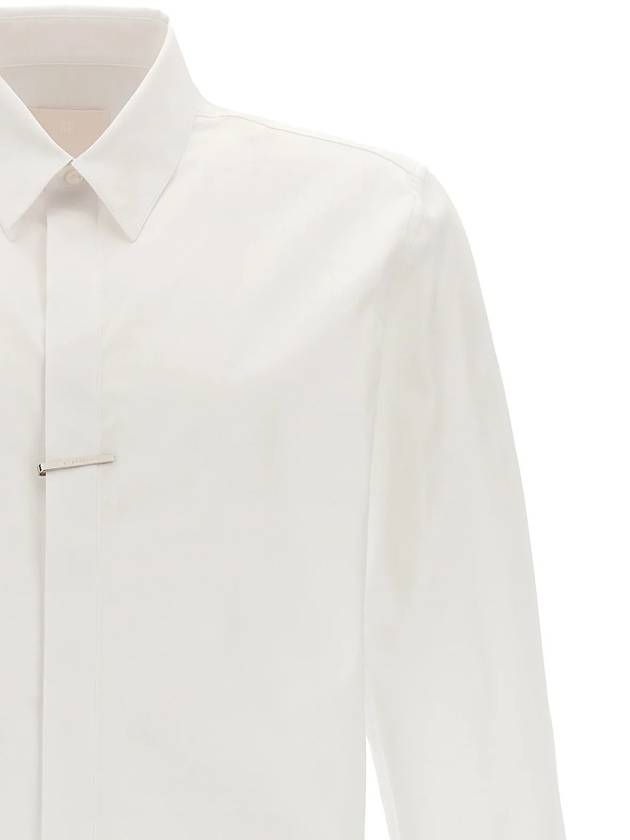 Classic Fit Poplin Long Sleeve Shirt White - GIVENCHY - BALAAN 4