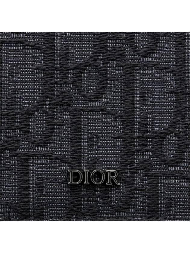 Bi-Fold Card Holder Black  Oblique Jacquard - DIOR - BALAAN 9