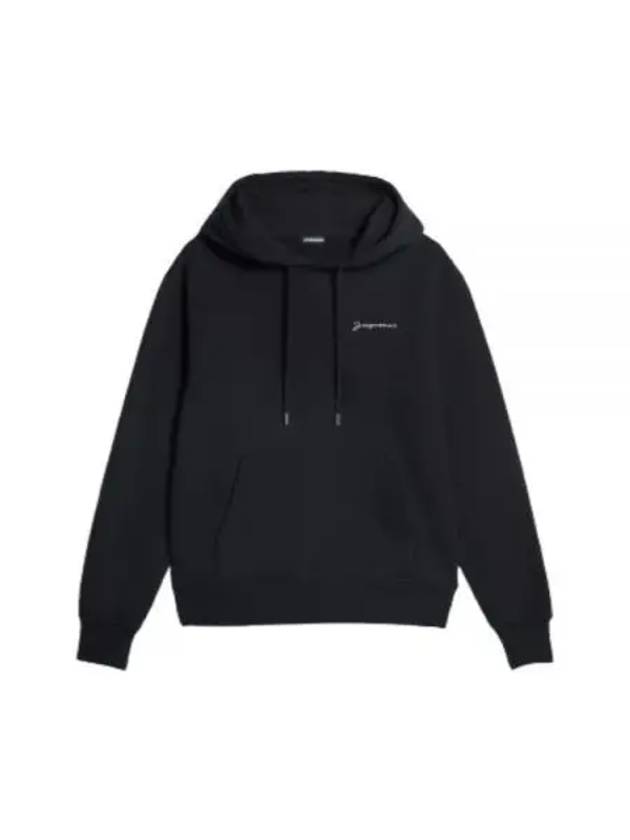 Le Brode Logo Cotton Hoodie Black - JACQUEMUS - BALAAN 2