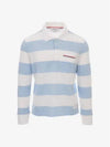 Men's Rugby Stripe Pick Pocket Polo Shirt Light Blue - THOM BROWNE - BALAAN 2