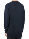 Stitched V-neck Wool Knit Top Navy - MAISON MARGIELA - BALAAN 5