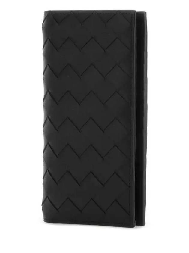 Intrecciato Leather Slim Long Wallet Black - BOTTEGA VENETA - BALAAN 6