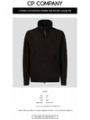 Lens Wappen Soft Shell Zip-Up Jacket Black - CP COMPANY - BALAAN 3