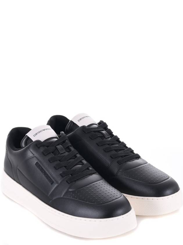 Emporio Armani  Leather Sneakers - EMPORIO ARMANI - BALAAN 2