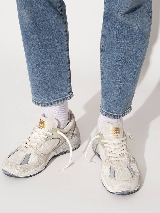 Mesh and Suede Leather Dad-Star Sneakers White Beige - GOLDEN GOOSE - BALAAN 3