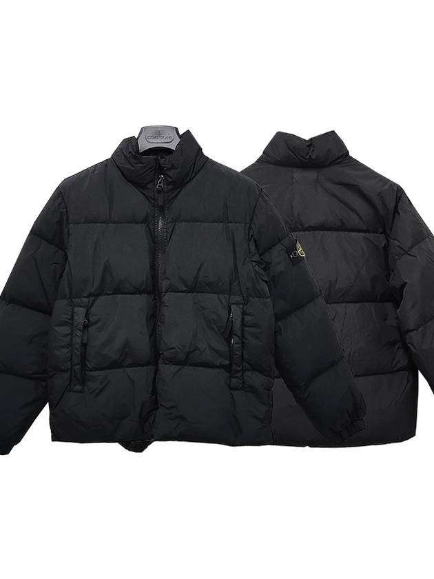 Kids Waffen Patch Crinkle Wraps Down Padded Jacket 10 12 Black 791640823 V0029 - STONE ISLAND - BALAAN 1