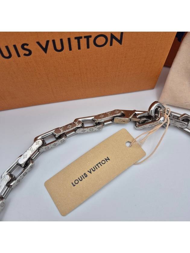 Monogram Chain Necklace Silver - LOUIS VUITTON - BALAAN 4