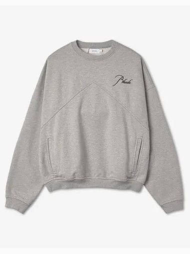 Cotton Sweatshirt Heather Gray RHFW22SW050121420142 - RHUDE - BALAAN 1