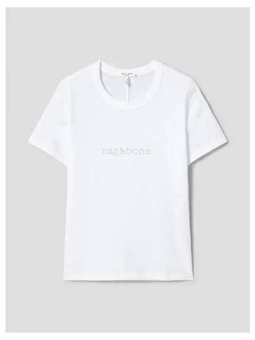 Rag Bone Women s Rb Logo Stud T shirt White Domestic Product GM0024082779686 - RAG & BONE - BALAAN 1