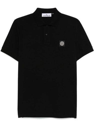 Stone Island Slim Fit Stretch Cotton Pique Polo Shirt Clothing - STONE ISLAND - BALAAN 1