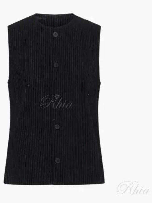 Tailored Pleated 1 Vest Black - ISSEY MIYAKE - BALAAN 2