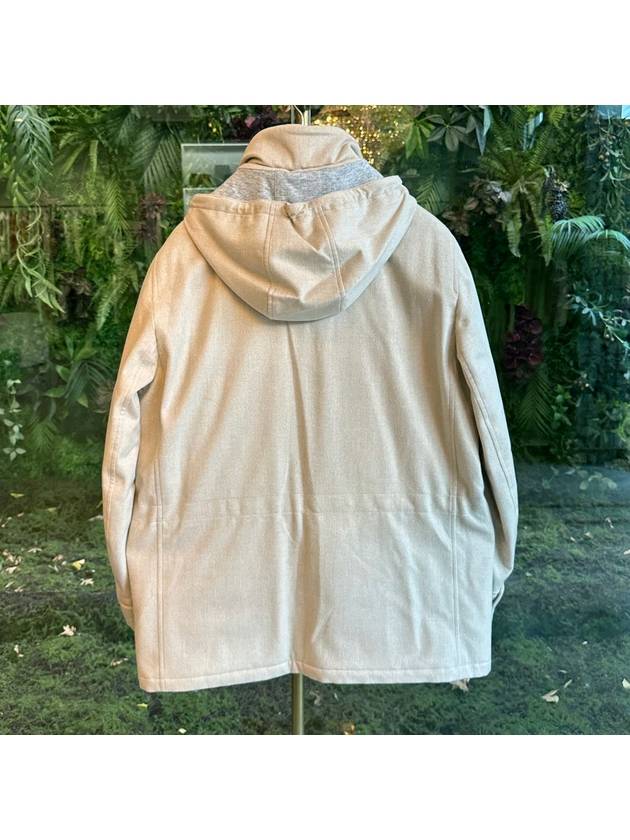 Cashmere Hooded Jacket Beige - BRUNELLO CUCINELLI - BALAAN 5