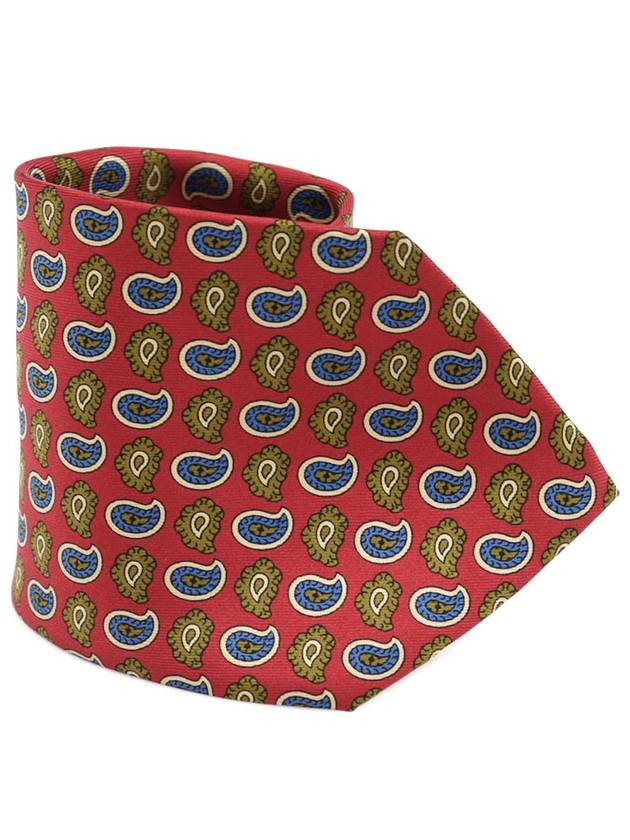 Stefanodashi 100 silk red multi pattern tie - ETC - BALAAN 1