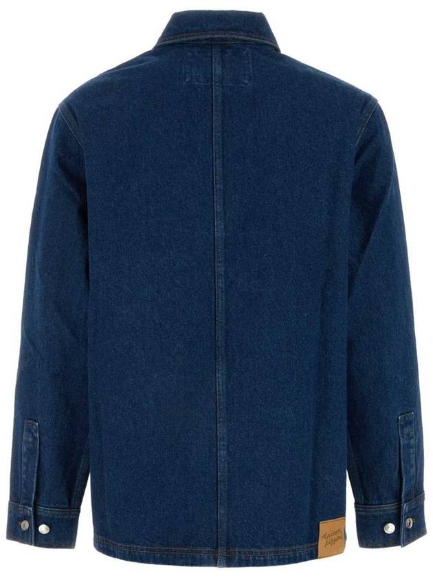 Workwear Fox Embroidery Denim Jacket Stone Washing Indigo - MAISON KITSUNE - BALAAN 3