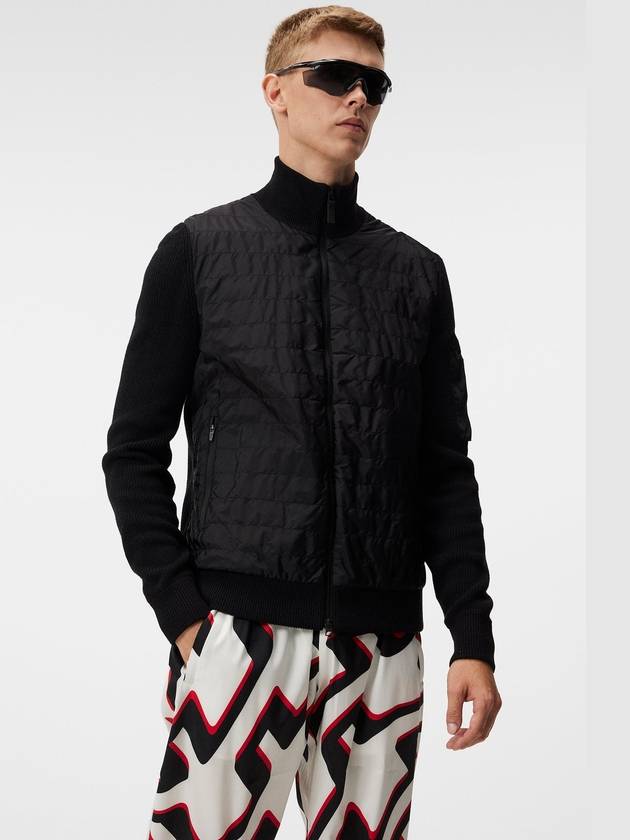 Beck Knit Hybrid Zip-Up Jacket Black - J.LINDEBERG - BALAAN 3