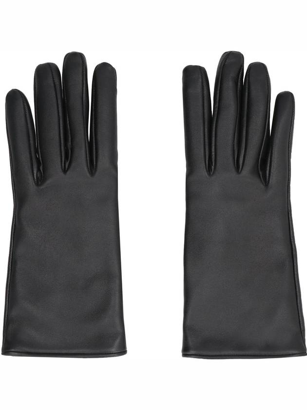 Cassandra Lambskin Cashmere Short Gloves Black - SAINT LAURENT - BALAAN 3