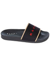 logo jacquard rubber slippers black - MARNI - BALAAN.