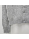 Face Patch Crop Cardigan Light Grey Melange - ACNE STUDIOS - BALAAN 7