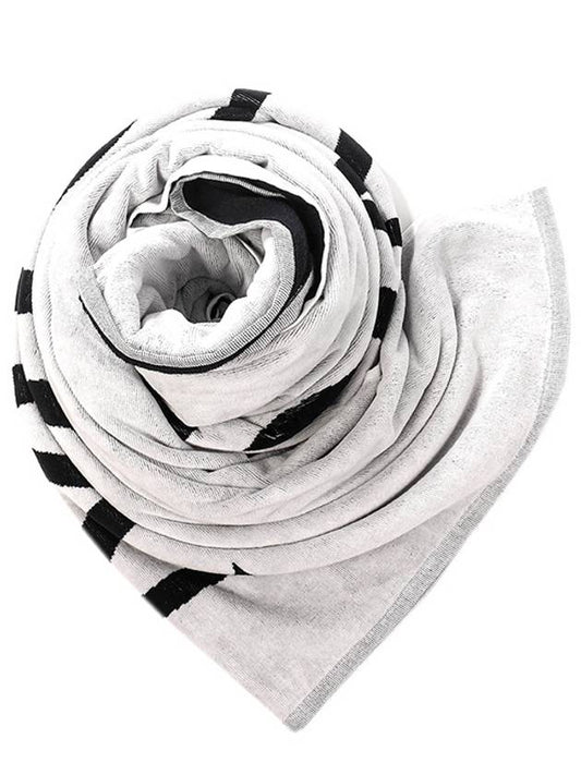 Logo Cotton Towel White - MONCLER - BALAAN.