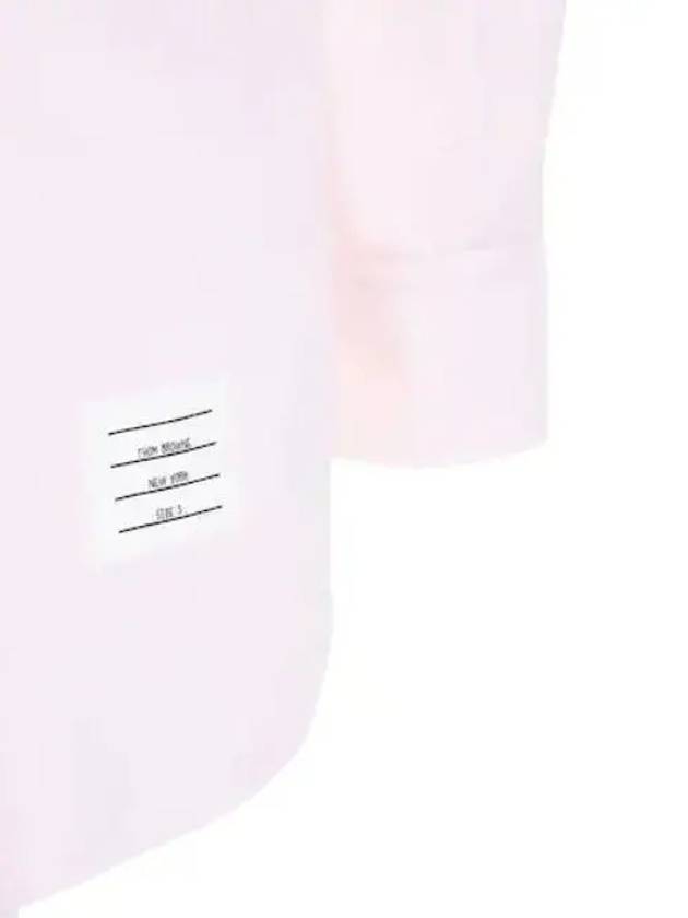 4-Bar Striped Cotton Oxford Long Sleeve Shirt Light Pink - THOM BROWNE - BALAAN 4