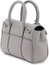 Bayswater Mini Heavy Grain Shoulder Bag Pale Grey - MULBERRY - BALAAN 3