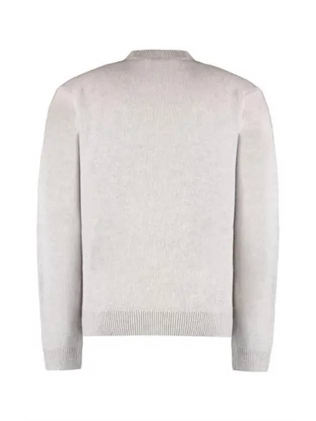 Baby Fox Patch Regular Knit Top Light Grey Melange - MAISON KITSUNE - BALAAN 3