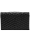 Monogram Matelasse Chain Shoulder Bag Black - SAINT LAURENT - BALAAN 4