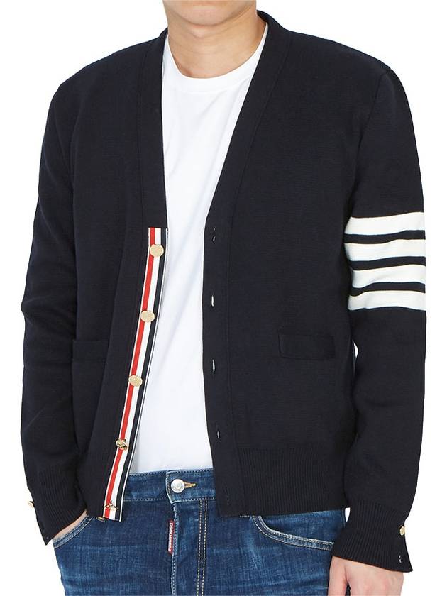 Milano Stitch 4 Bar Cardigan Navy - THOM BROWNE - BALAAN 7