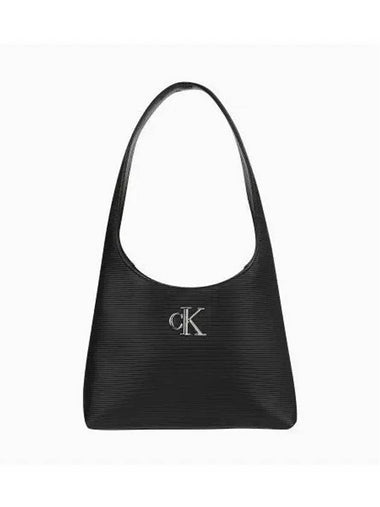 Jeans Minimal Monogram Shoulder Bag Black - CALVIN KLEIN - BALAAN 1