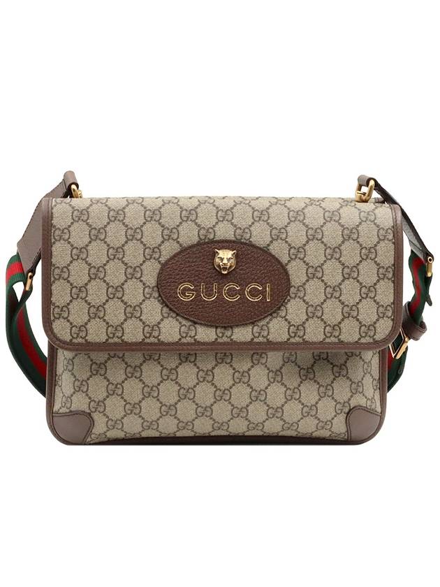 GG Supreme Canvas WEB Strap Neo Vintage Messenger Crossbody Bag 495654 - GUCCI - BALAAN 1