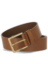 Antique Effect Hardware Italian Leather Belt Brown - HUGO BOSS - BALAAN 2