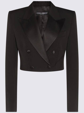 Dolce & Gabbana Black Wool Blazer - DOLCE&GABBANA - BALAAN 1