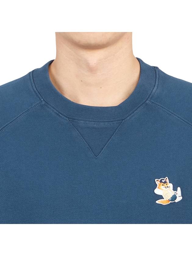 Dressed Fox Patch Classic Sweatshirt Blue Denim - MAISON KITSUNE - BALAAN 7